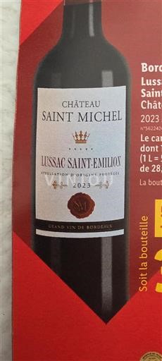 Bordeaux Lussac-Saint-Émilion Château Saint Michel 2023