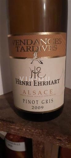 Vin Blanc moelleux Pinot Gris Henri Ehrhart 2009 France Alsace Vin de France