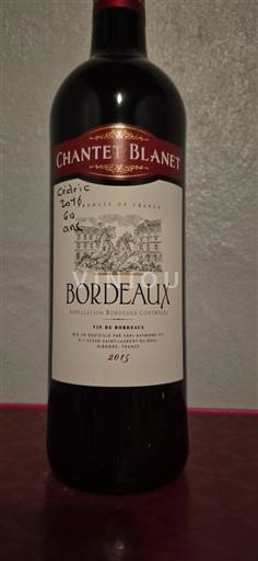 Bordeaux Chantet Blanet 2015