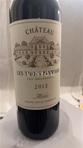Bordeaux Médoc Cru Bourgeois Château Les Trois Manoirs 2013