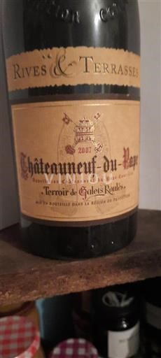 Rona dolina Châteauneuf-du-Pape Rives & Terrasses Terroir de Galets Roulés 2007