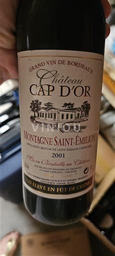 Bordeaux Montagne-saint-émilion Château Cap Or 2001