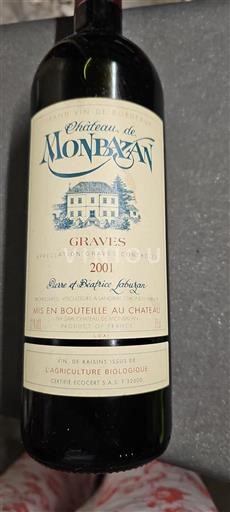 Bordeaux Graves Château Monbazan 2001