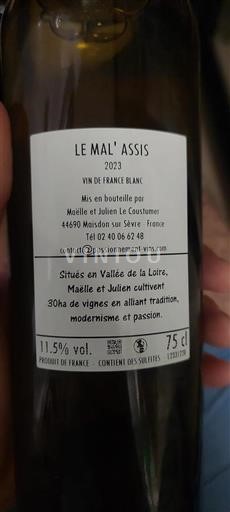 Loire Valley Not Specified Le Mal' Assis 2023