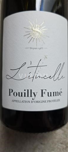 Vin Blanc sec L'étincelle 2023 France Vallée de la Loire Pouilly-fumé AOC