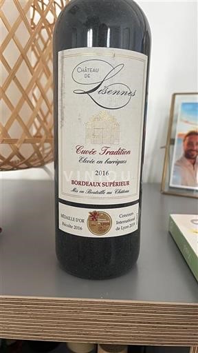 Bordeaux Bordeaux Supérieur Château Lisennes Tradition 2016