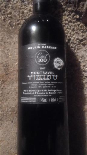 Sud-Ouest Montravel Château Moulin Caresse Cent pour 100 2017