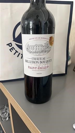 Burdeos Saint-Émilion Château Billeron Bouquey l'Escure 2020