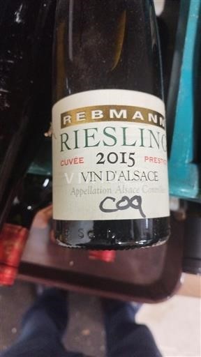 Alsace Grand Cru Rebmann Prestige 2015