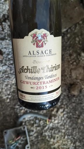 Alsazia Vendanges Tardives Domaine Achille Thirion Gewurztraminer 2015