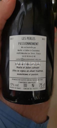 Loire Valley Not Specified Maëlle et Julien Le Coustumer Les Perles Passionnement Non-Vintage