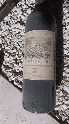 Bordeaux Médoc Chateau Grivière 1989