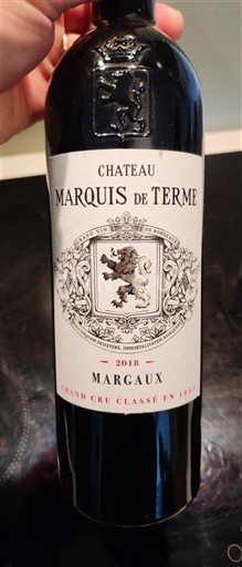Bordeaux Margaux Grand Cru Château Marquis de Terme 2018
