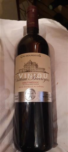Bordeaux Haut-Médoc Cru Bourgeois Château Barreyres 2016
