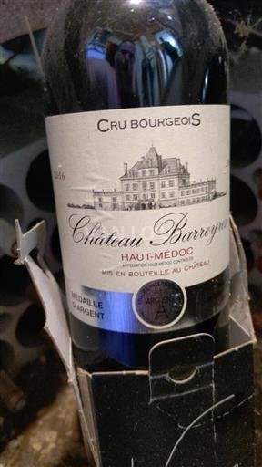 Bordeaux Haut-Médoc Château Barreyres 2016