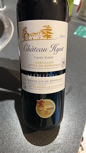 Bordeaux Castillon-Côtes-de-Bordeaux Château Hyot Gorry 2020