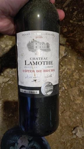 Bordeaux Côtes-de-bourg Château Lamothe Les Tuileries 2010