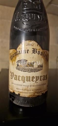 Rhône Valley Vacqueyras Domaine Bouletin 2002