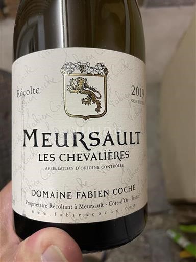 Burgundi Meursault Domaine Fabien Coche Les Chevalières 2019