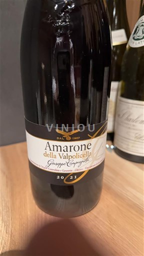 Vinos Rouge sec Giuseppe Campagnola 2021 Italia Véneto Amarone della Valpolicella DOCG