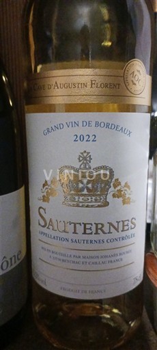 Bordeaux Sauternes La Cave Augustin Florent 2022