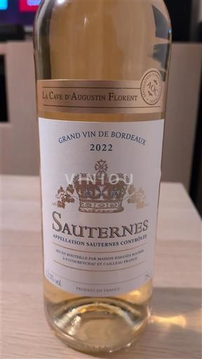 Bordeaux Sauternes La Cave Augustin Florent 2022
