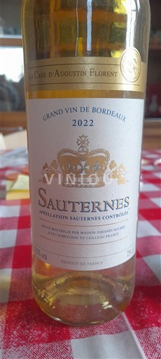 Bordeaux Sauternes La Cave Augustin Florent 2022