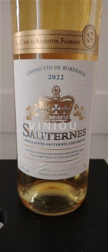 Bordeaux Sauternes La Cave Augustin Florent 2022