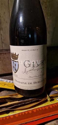 Burgundi Givry Domaine Berlénos 2010