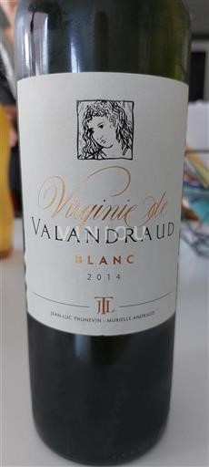 Bordeaux Saint-Émilion Valandraud Virginie de Valandraud Blanc 2014