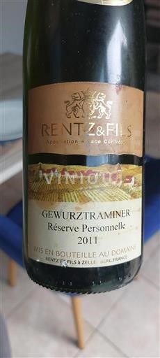 Alsace Rentz & Fils Réserve Personnelle 2011