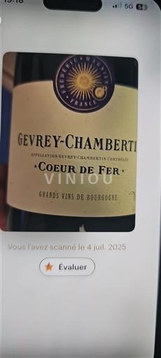 Burgundi Gevrey-Chambertin Frédéric Magnien Cœur de Fer 2012
