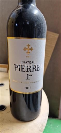 Burdeos Saint-Émilion Gran Cru Grand Cru Château Pierre 1er 2016