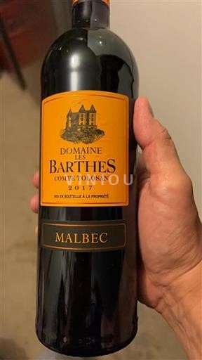 Sudoeste Comté tolosano Domaine Les Barthes Malbec 2017