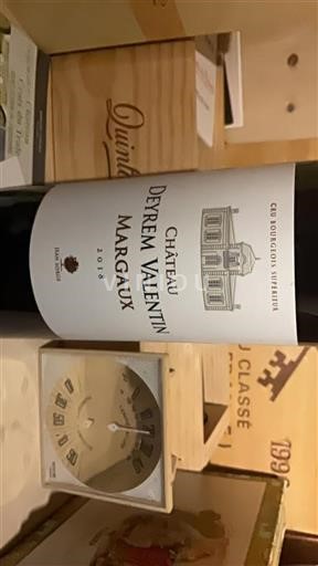 Bordeaux Margaux Cru Bourgeois Supérieur Château Deyrem Valentin 2018