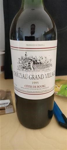 Bordeaux Côtes-de-bourg Château Grand Village 1995