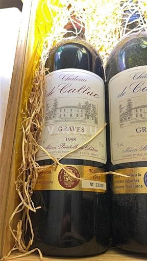 Bordéus Graves Château Callac 1998