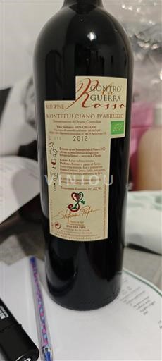 Abruzzerna Montepulciano d'Abruzzo Stefania Pepe Contro la Guerra Rossa 2016