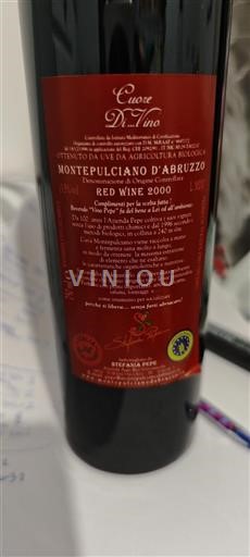 Abruzzerna Montepulciano d'Abruzzo Stefania Pepe Cuore Di...Vino 2000