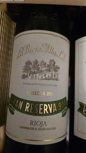 La Rioja Rioja La Rioja Alta S.A Gran Reserva 904 2011