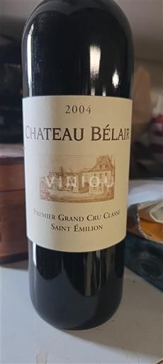 Bordeaux Saint-Émilion Premier Grand Cru Classé Château Bélair 2004