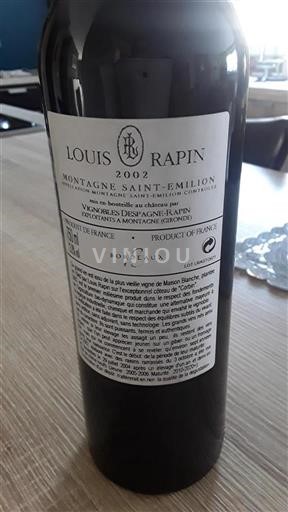 Burdeos Montagne-Saint-Émilion Louis Rapin 2002