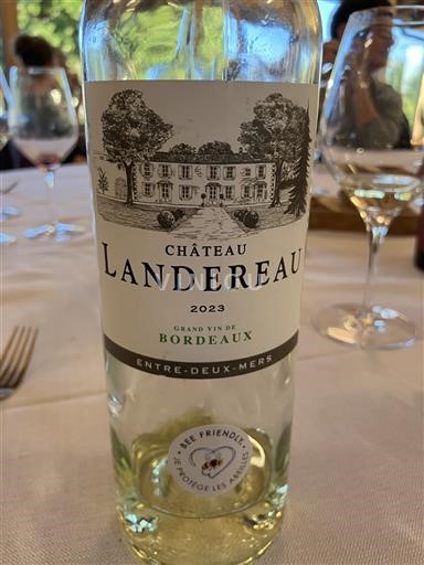 Vin Blanc sec Château Landereau 2023 France Bordeaux Entre-deux-mers AOC