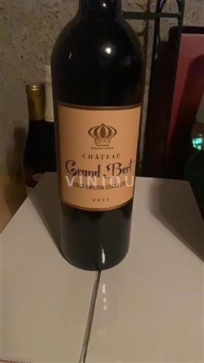 Bordeaux Saint-Émilion Grand Cru Grand Cru Château Grand Bert 2015