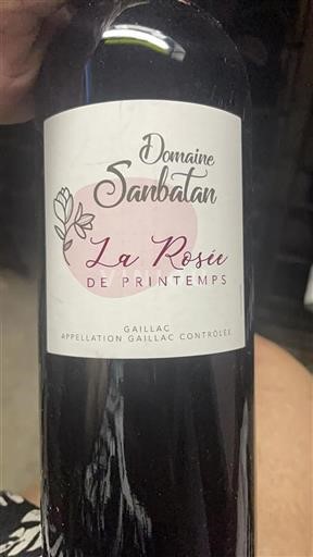 Sydvestfrankrig Gaillac Domaine Sanbatan La Rosée de Printemps Ikke årgangsbestemt
