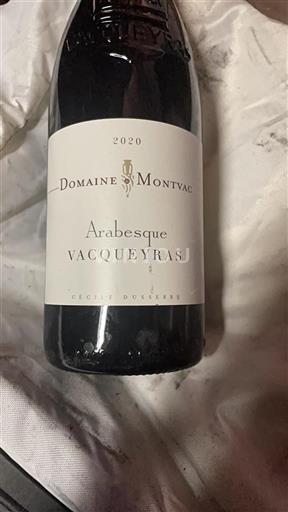 Rhônen laakso Vacqueyras Domaine Montvac Arabesque 2020