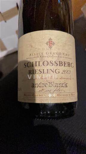 Alsace Alsace Grand Cru Grand Cru André Blanck et ses Fils Schlossberg 2003