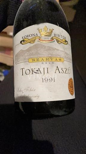 Tokaj Not Specified Korona Birtok Tokaji Aszú 1991