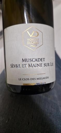 Loiredalen Muscadet-Sèvre-et-Maine Vignoble Durand Le Clos des Millauds 2023