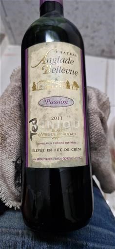 Bordeaux Blaye-côtes-de-bordeaux Château Anglade Bellevue Passion 2011